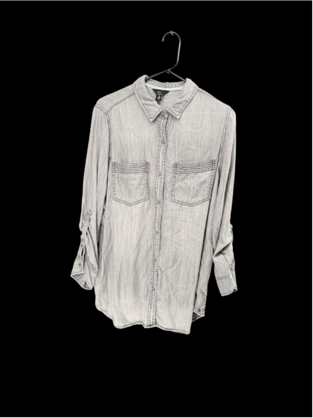Women's Intro Button Down Shirt Grey 1X